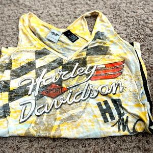 Harley Davidson racing tank (yellow)